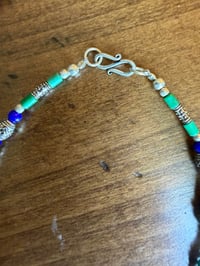Image 3 of Multi-strand turquoise necklace w/ pendant