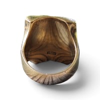 Image 6 of Vintage Silver 'n' Gold Aztec Warrior Ring, c. 1940s