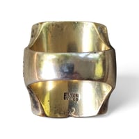 Image 7 of Vintage Silver 'n' Gold Aztec Warrior Ring, c. 1940s