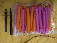 Image 1 of Heatless Hair Curlers Rollers Spiral Curls