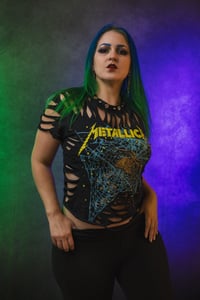 Image 4 of Small Metallica Slashed Tee