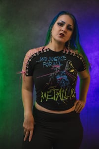 Image 3 of Small Metallica Lace Up Tee