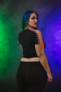 Image 2 of Small Metallica Lace Up Tee