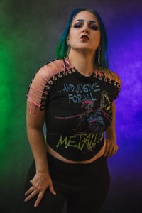 Image 4 of Small Metallica Lace Up Tee