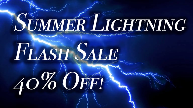 SUMMER FLASH SALE 40% OFF! PLEASE READ TERMS! DISCOUNT CODE: 40FLASH40
