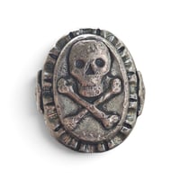 Image 1 of Vintage Silver Vader Skull Ring, c. 1940s