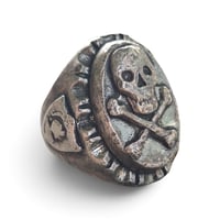 Image 2 of Vintage Silver Vader Skull Ring, c. 1940s