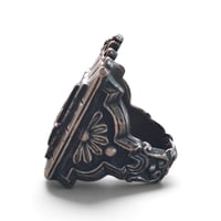 Image 2 of Crowned Aztec Masonic Ring #2, c. 1940s