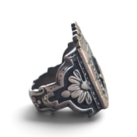 Image 3 of Crowned Aztec Masonic Ring #1, c. 1940s