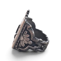 Image 4 of Crowned Aztec Masonic Ring #1, c. 1940s