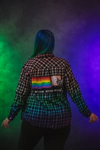 Image 7 of Large (womens) Nyan Cat Flannel