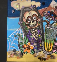 Image 2 of Pop Art Happy Hour mixed media painting
