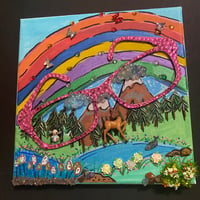 Image 1 of Great Outdoors through rose tinted glasses mixed media