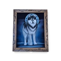 Image 1 of Wolf Velvet Painting, c. 1970s