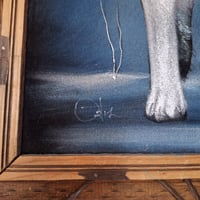Image 2 of Wolf Velvet Painting, c. 1970s