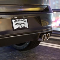 Image 3 of Old Cranks Car Club Metal Vanity Plate — Classic Car Enthusiast License Tag