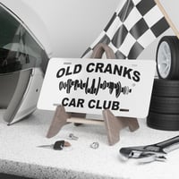 Image 4 of Old Cranks Car Club Metal Vanity Plate — Classic Car Enthusiast License Tag
