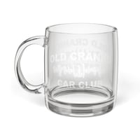 Image 2 of Engraved Glass Coffee Mug - 'Old Cranks' Car Club Design, 12.25oz