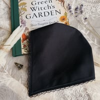 Image 1 of Solid Black Linen Scarf Headband