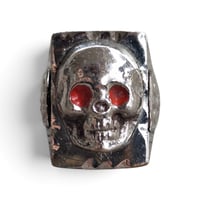 Image 2 of Vintage Large Face Skull Ring, c. 1940s