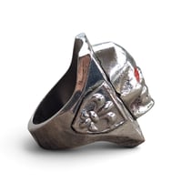 Image 4 of Vintage Large Face Skull Ring, c. 1940s