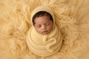 Image of Brushed Knit Set / yellow & avocado