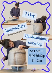 Image 1 of Ticket/ 2 Day Intermediate Handbuilding Workshop / SAT  + SUN 5/6 September, 11 -2pm - ADELAIDE