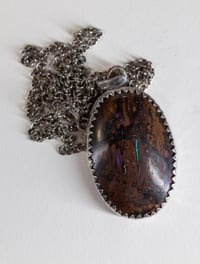 Image 3 of Queensland Boulder Opal, Sterling Silver Pendant