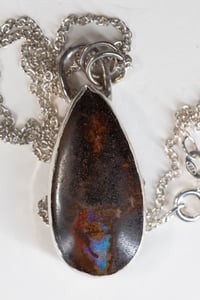 Image 1 of Queensland Boulder Opal Sterling Silver pendant