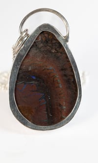 Image 2 of Queensland Boulder Opal Sterling Silver Tear Pendant