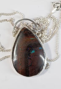 Image 3 of Queensland Boulder Opal Sterling Silver Tear Pendant