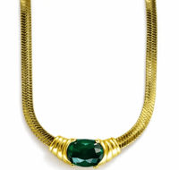 Image 1 of Emerald Snake Necklace 