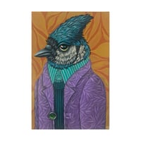 Image 1 of ORIGINAL-"Garden Portraits-Blue Jay (purple jacket)"