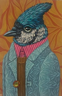 Image 2 of ORIGINAL-"Garden Portraits-Blue Jay (light blue jacket)"