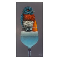 Image 1 of ORIGINAL-"Party Cocktail (Light blue w/bluebird)"