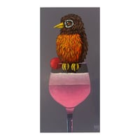 Image 1 of ORIGINAL-"Party Cocktail (Pink w/robin)"