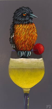 Image 2 of ORIGINAL-"Party Cocktail (Yellow w/oriole)"