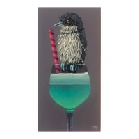 Image 1 of ORIGINAL-"Party Cocktail (Aqua w/mocking bird)"