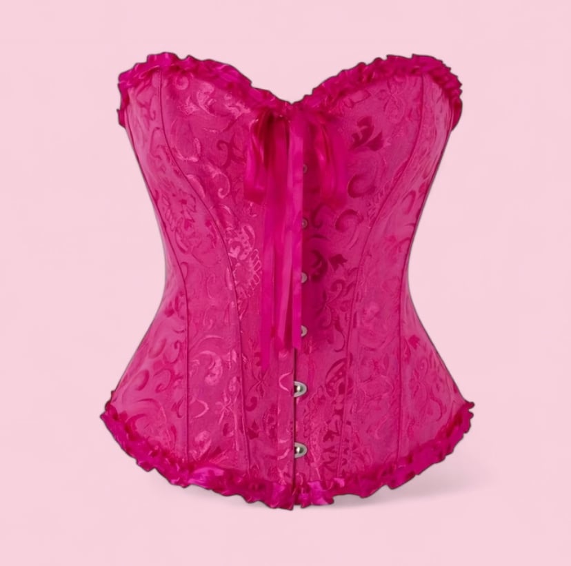 Image of Pink flora closure corset 