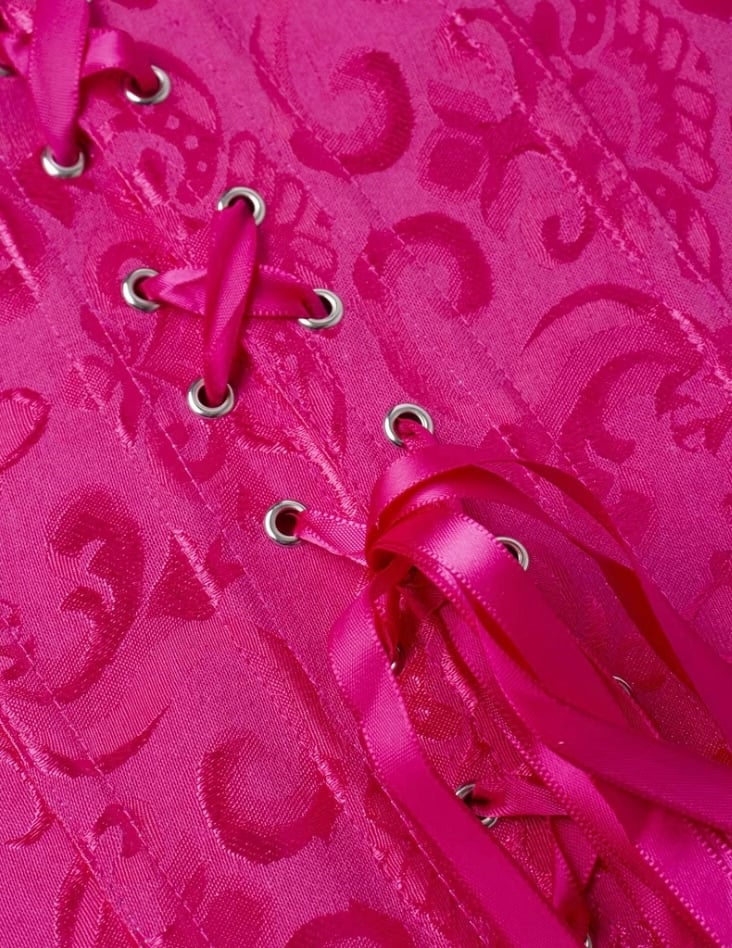 Image of Pink flora closure corset 