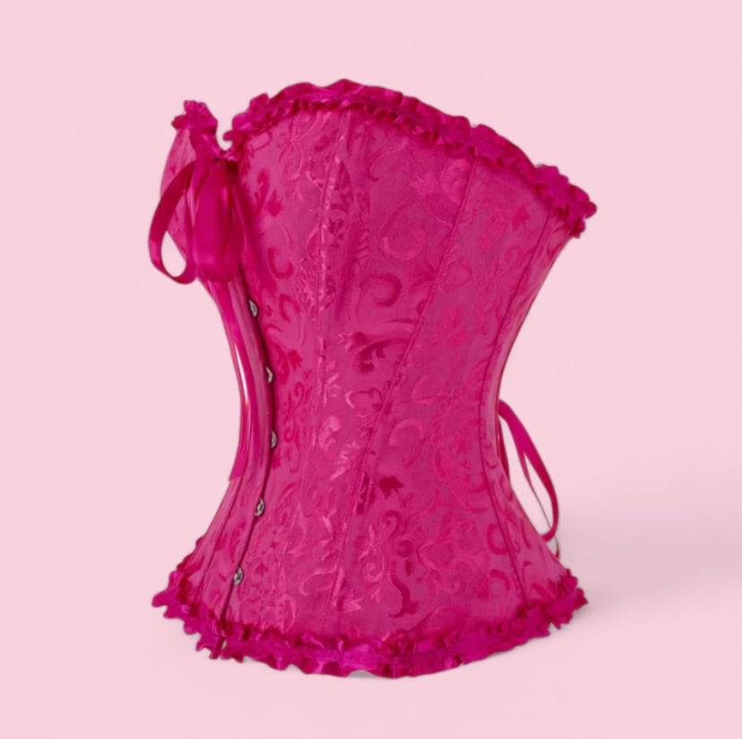 Image of Pink flora closure corset 