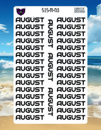 Image 5 of August Medium Sticker Font N-N24 Planner Sticker