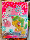 Flower Unicorn  - original 5x7