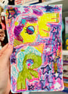 Green and Yellow Unicorn - original 8x10