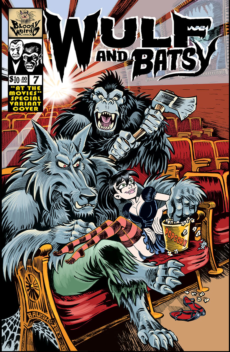 Image of Wulf and Batsy issue 7 (Second Printing) "At the Movies" Variant Cover B