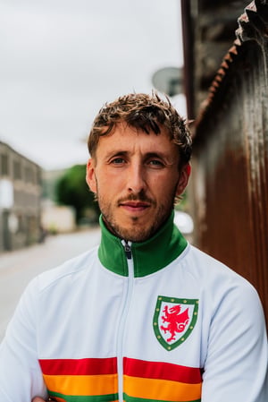 Image of SO58 X Cymru Vintage Track Top White 