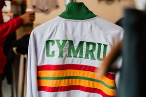 Image of SO58 X Cymru Vintage Track Top White 