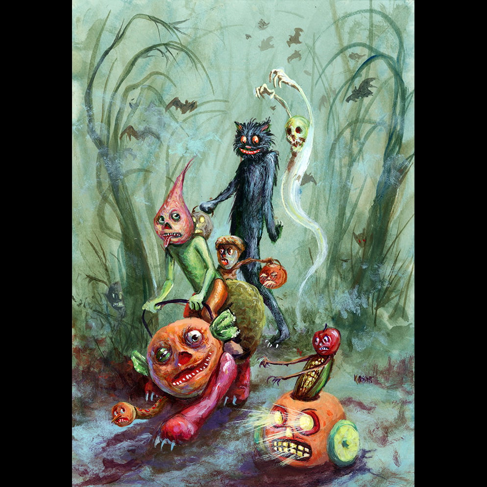 Image of "Entourage" original acrylic painting