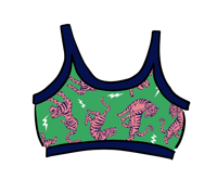 Long Line Bralette in Electric Tiger