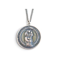 Image 1 of Vintage St. Christopher Religious Necklace, c. '50s-'70s